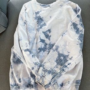 Urban outfitters blue tie dye crewneck sweater
